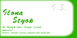 ilona styop business card